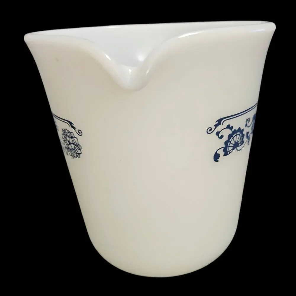Corning Ware Old Town Blue Gravy Boat Creamer Pyroceram USA